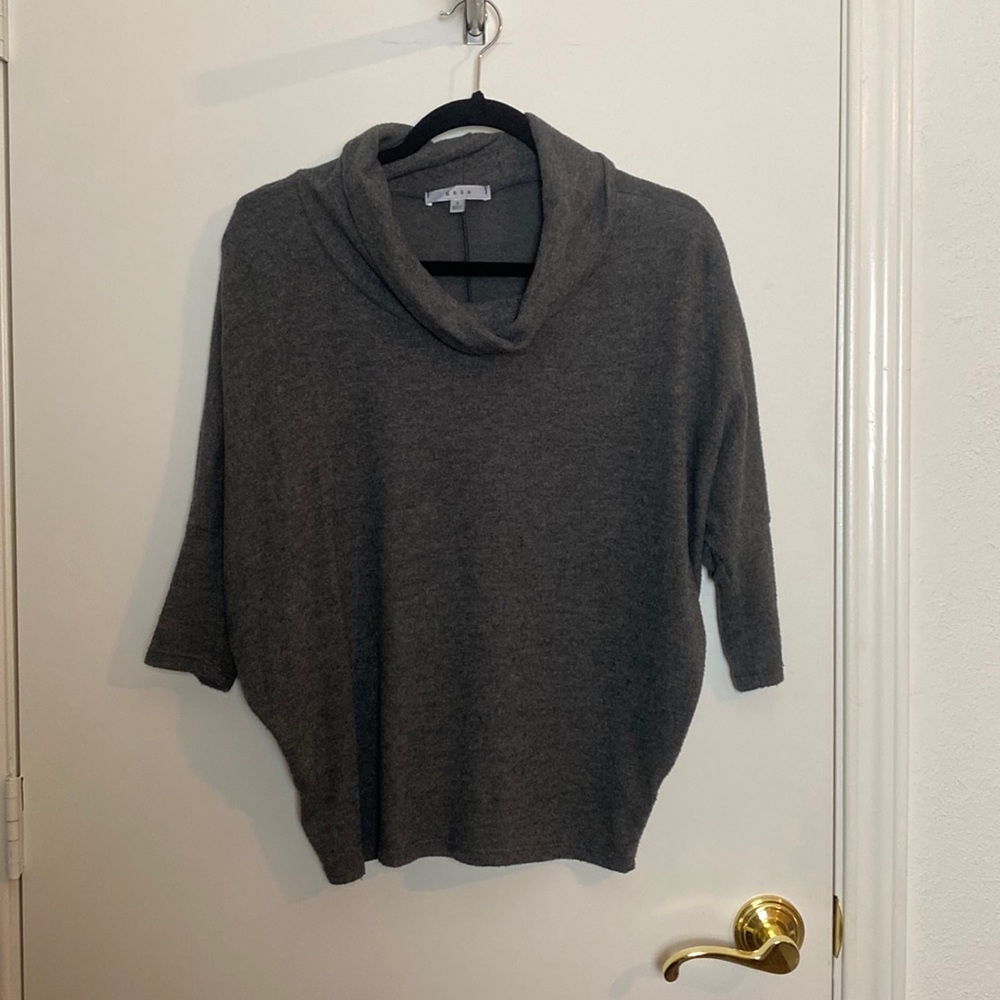 Gray turtle neck loose sweater